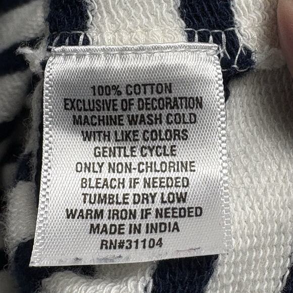 Crown & Ivy Sweatshirt 4X Blue Stripe Plaid Tab Collar Colorful Cozy Contrast - Picture 5 of 7